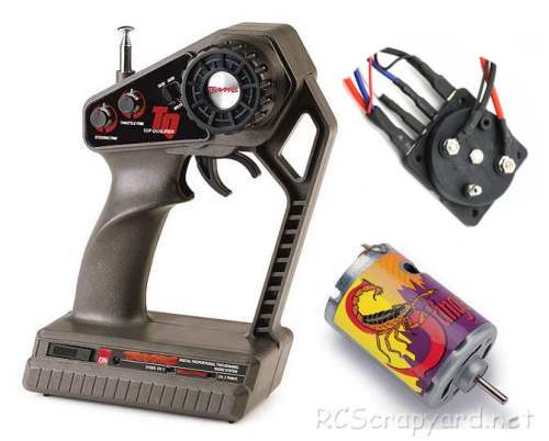 Traxxas TQ Transmitter, Stinger Motor and Speed Controller